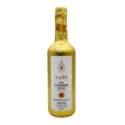 Bouteille d'huile d'olive italienne Ca' d'Ò Extra Vierge DOP Riviera Ligure 75cl en or