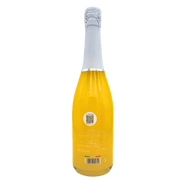 Vue de dos de la bouteille de l'aperitivo Puccini au mandarino tardivo di Ciaculli de Canella, 75cl avec détails d’étiquetage et informations produit.