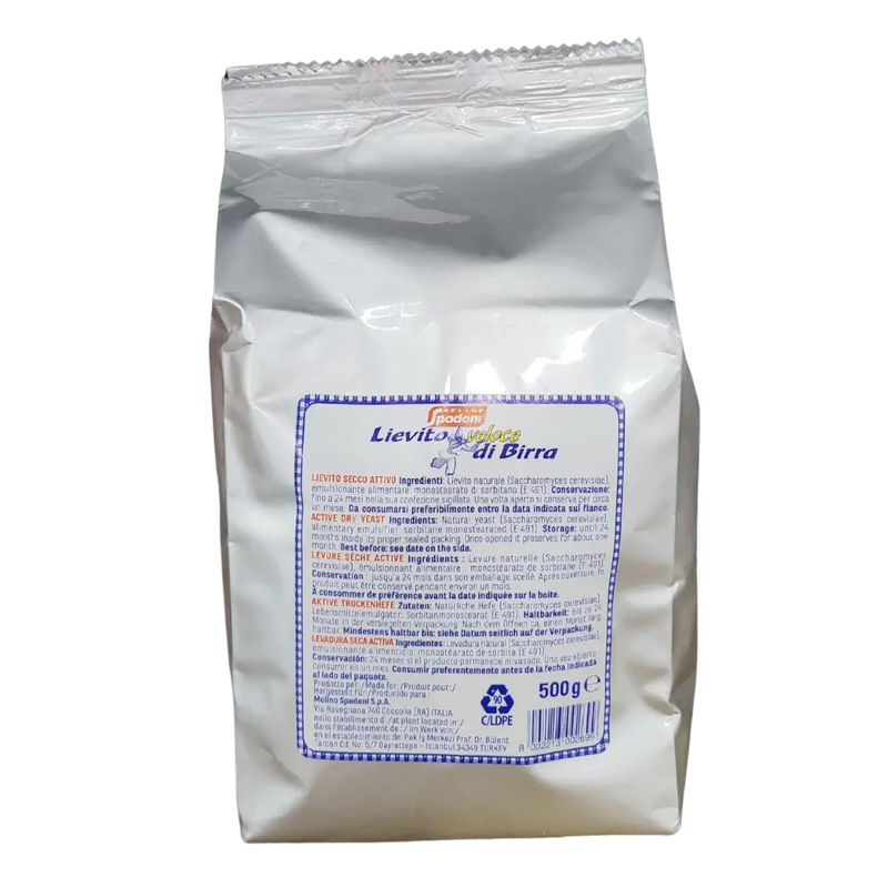 Levure de bière Molino Spadoni 500g, levure sèche pour recettes de boulangerie