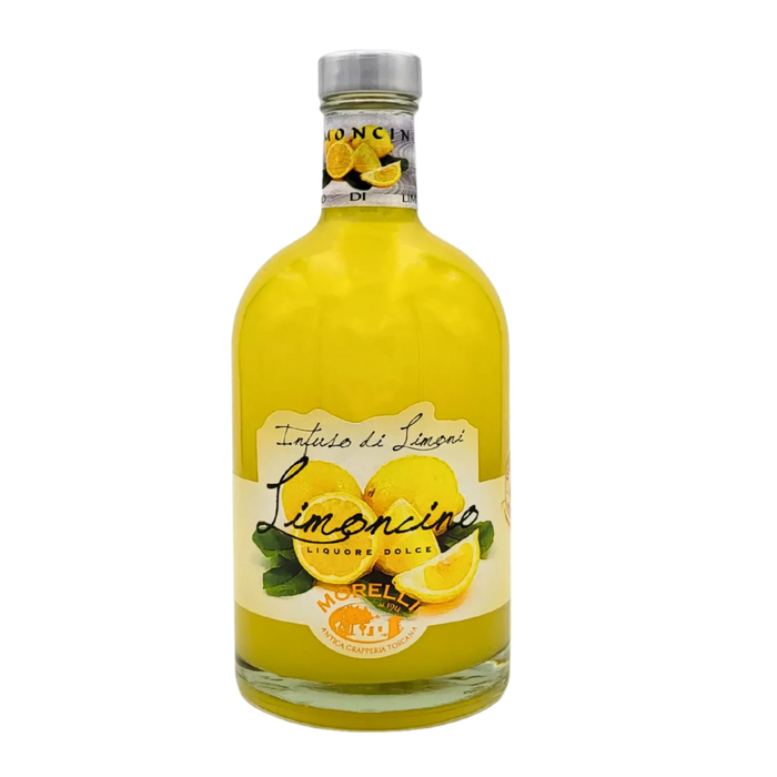 Limoncino Morelli 50cl - Liqueur de citron douce et rafraîchissante, idéale pour les amateurs de saveurs italiennes authentiques.