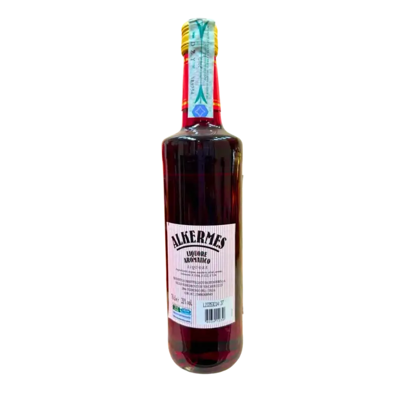 Bouteille de liqueur alchermes Dilmoor 70cl pour pâtisserie italienne
