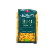 Paquet de Lumache Rigate Bio La Molisana 500g, pâtes italiennes biologiques en sachet vert avec indication Trafilata al Bronzo.