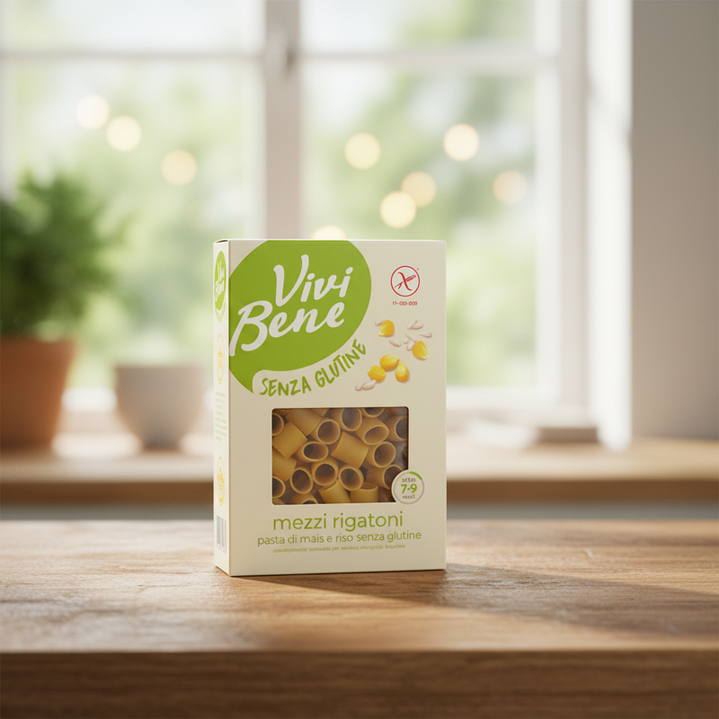 Mezzi Rigatoni Sans Gluten Vivi Bene - Maïs & Riz (400 g)