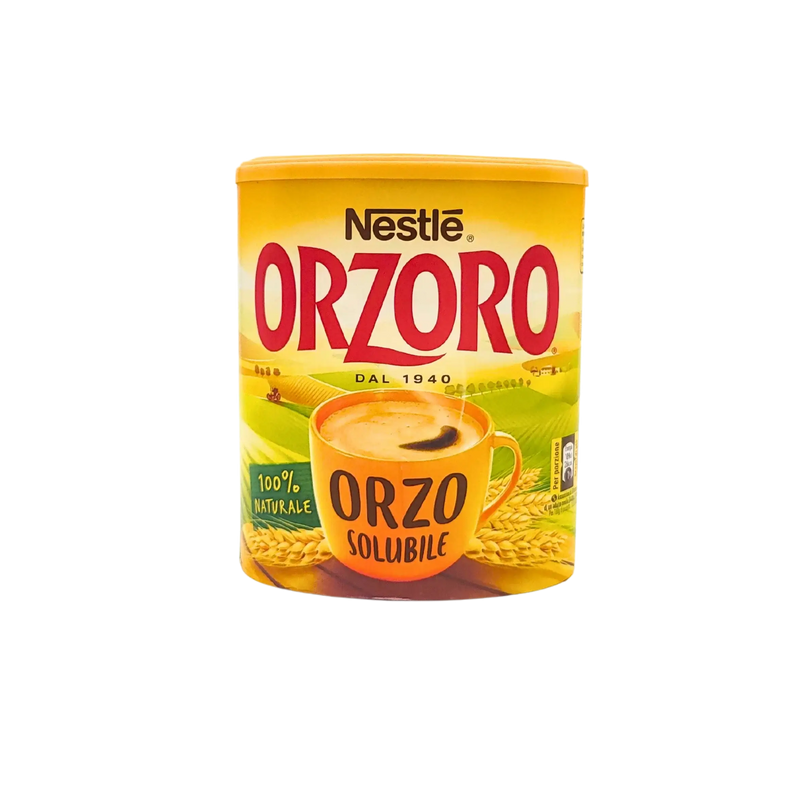 Boîte de Café d’orge soluble Nestlé Orzoro 120g, naturel, alternative sans caféine.