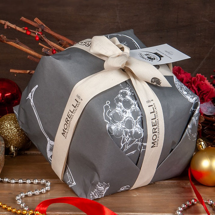 Panettone Artesanal de La Toscana Morelli con Grappa y Chocolate Negro 750g