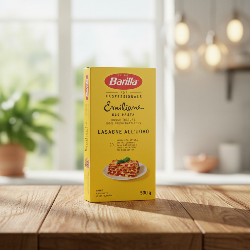 Pâte à Lasagne Barilla Emiliane – Format Professionnel (500 g)