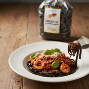 Tagliatelle Encre de Seiche Pirro - Artisanale (250 g) - en situation d'usage