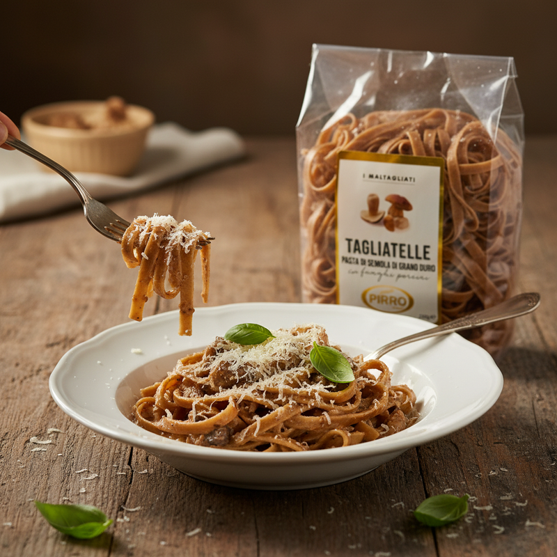 Tagliatelle aux cèpes Pirro – Tagliatelle artisanales aux (250G) - en situation d'usage