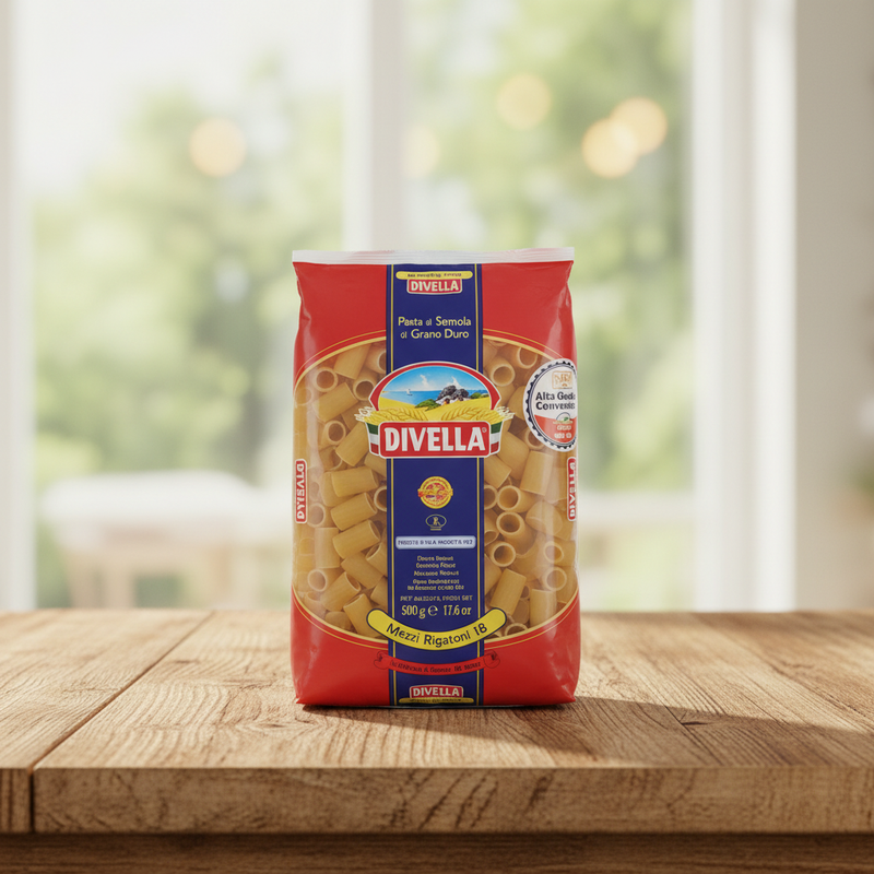 Mezzi Rigatoni Divella – Format N°18 (500 g)