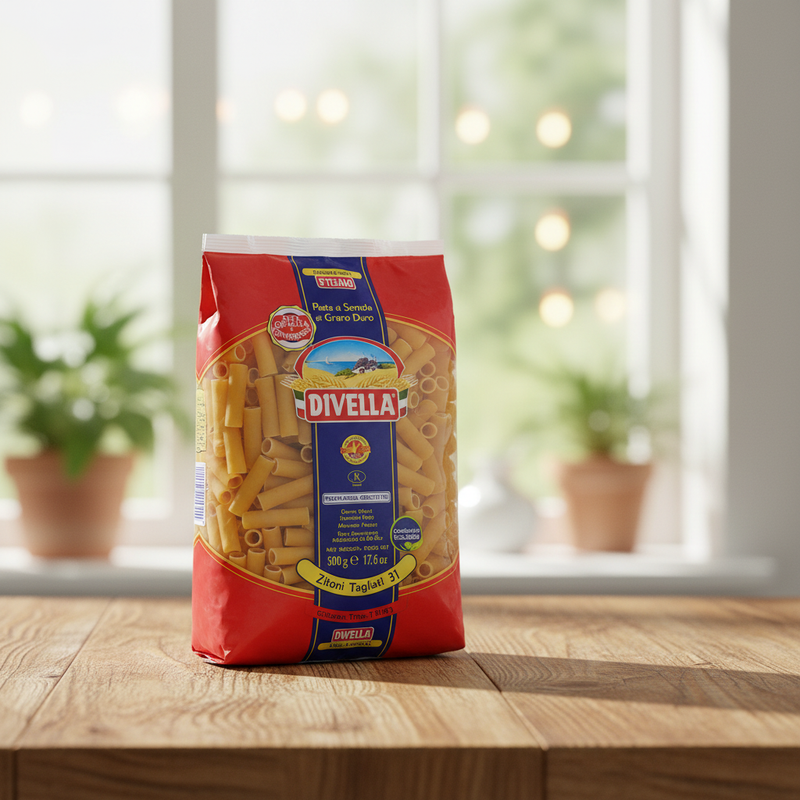 Zitoni Tagliati Divella - Pâtes tubulaires (500 g)