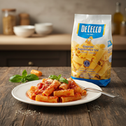 Rigatoni Napoletani De Cecco – Spécialité Pâtes Courtes (500 g) - en situation d'usage