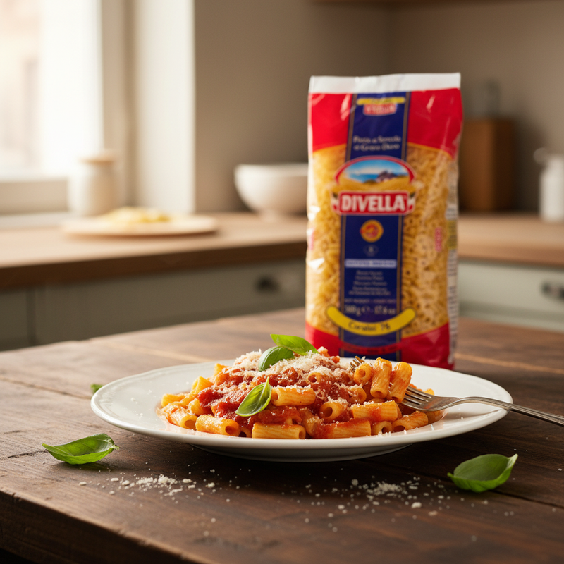 Pâtes Corallini Divella - N°76 (500 g) - en situation d'usage