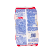 Dos du paquet de pâtes Rigatoni N°17 Divella 500g - Informations nutritionnelles et liste des ingrédients des pâtes italiennes en semoule de blé dur.