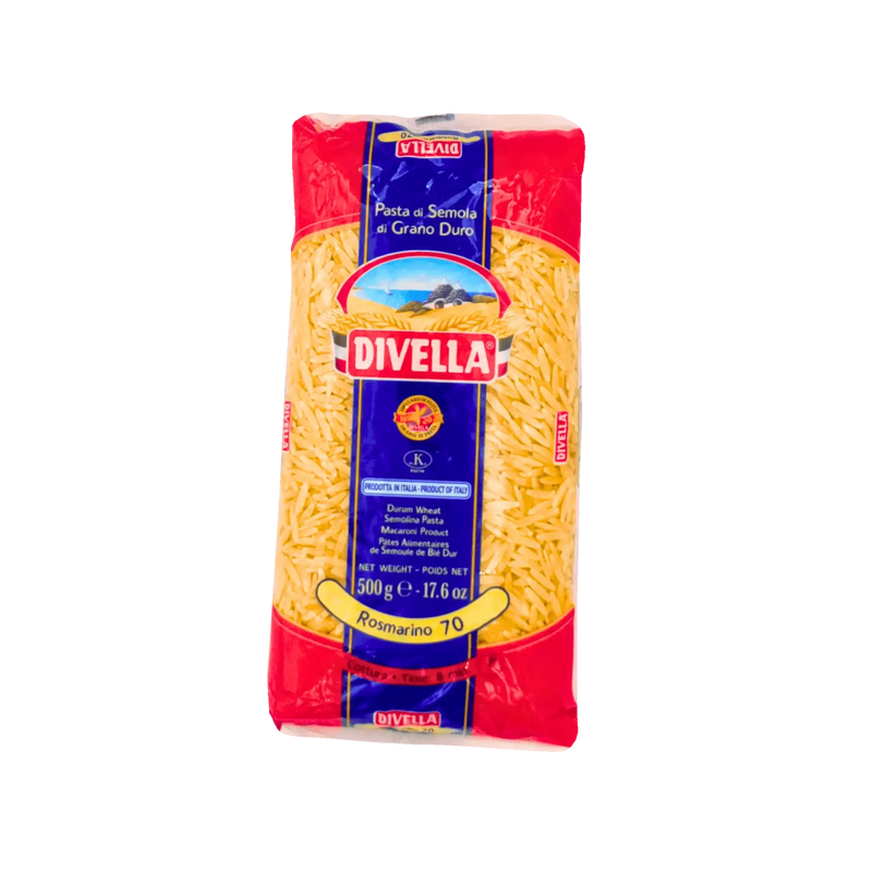 Paquet de pâtes Rosmarino N°70 Divella 500g - Pâtes italiennes en semoule de blé dur, idéales pour les soupes et potages.