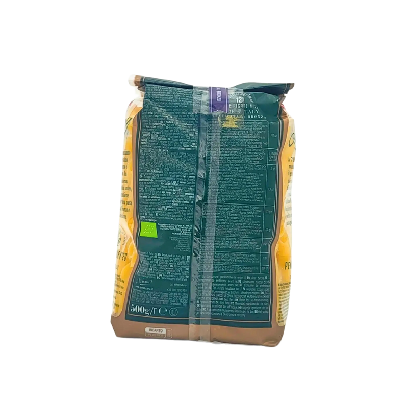 Informations nutritionnelles et composition des Penne Rigate Bio Organic La Molisana 500g - Produit biologique italien.