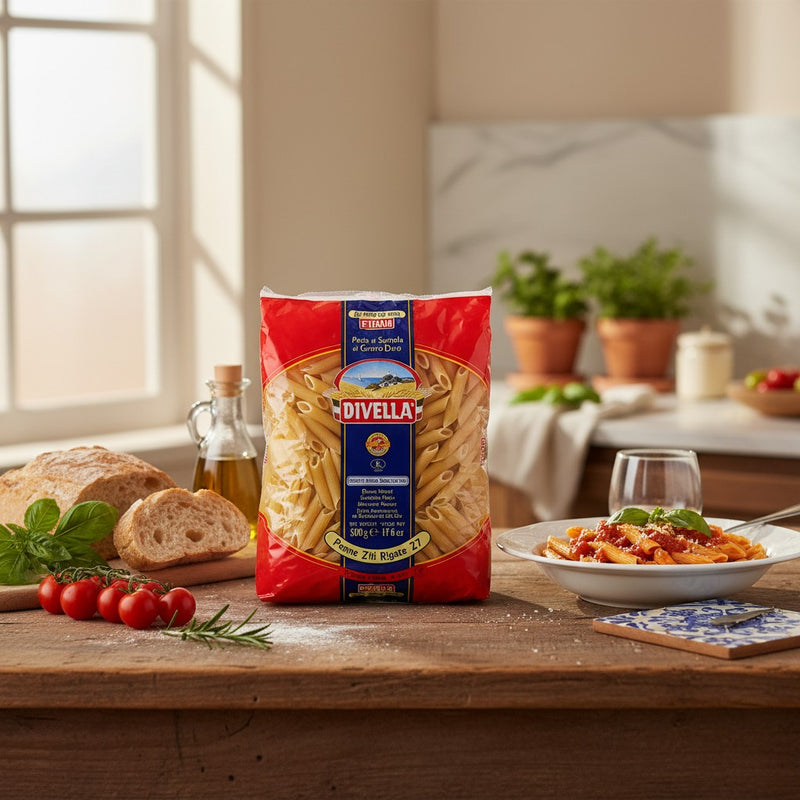 Penne Ziti Rigate Divella – Format (500 g) — cuisine italienne authentique