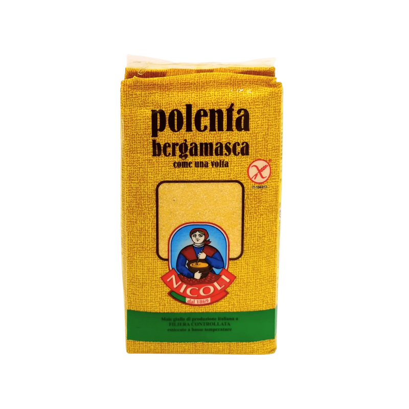 Polenta Bergamasque Nicoli 1kg - Farine de maïs italienne traditionnelle - Face avant