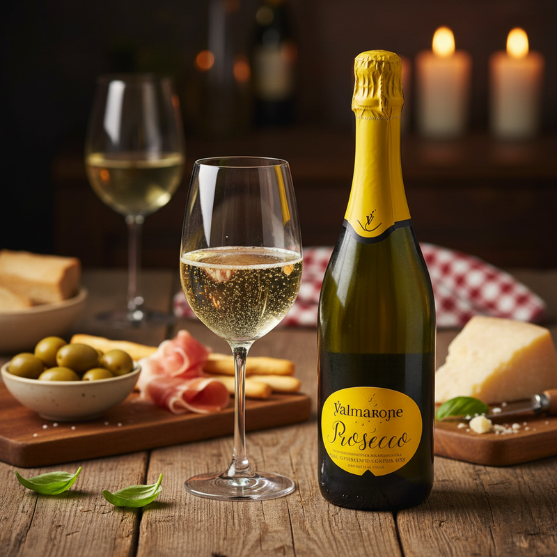 Prosecco Valmarone DOC Spumante Extra Dry (75cl) - en situation d'usage