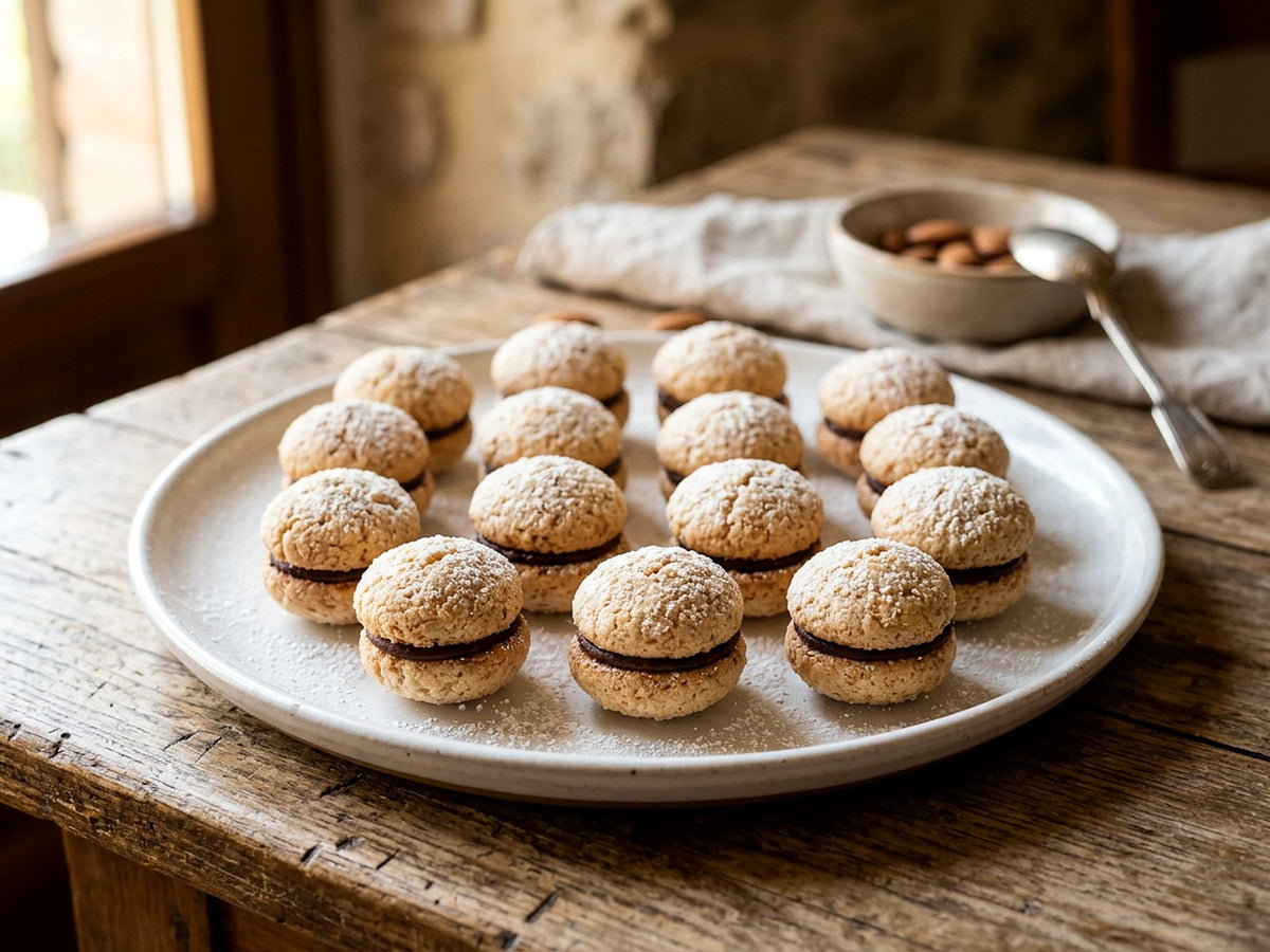Baci di dama aux amandes, cœur cacao-amande