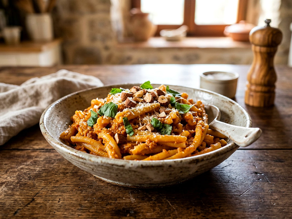 Caserecce al pesto trapanese
