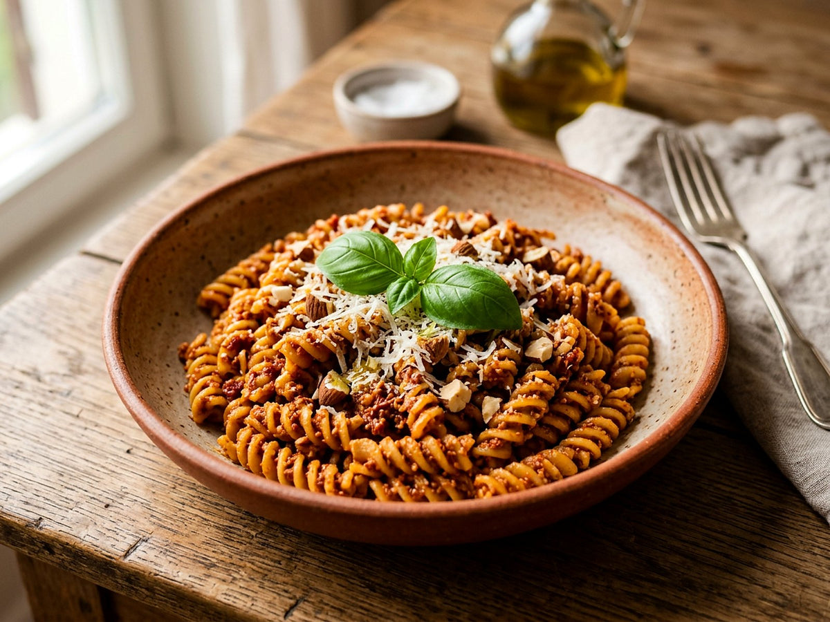 Fusilli au pesto rosso maison