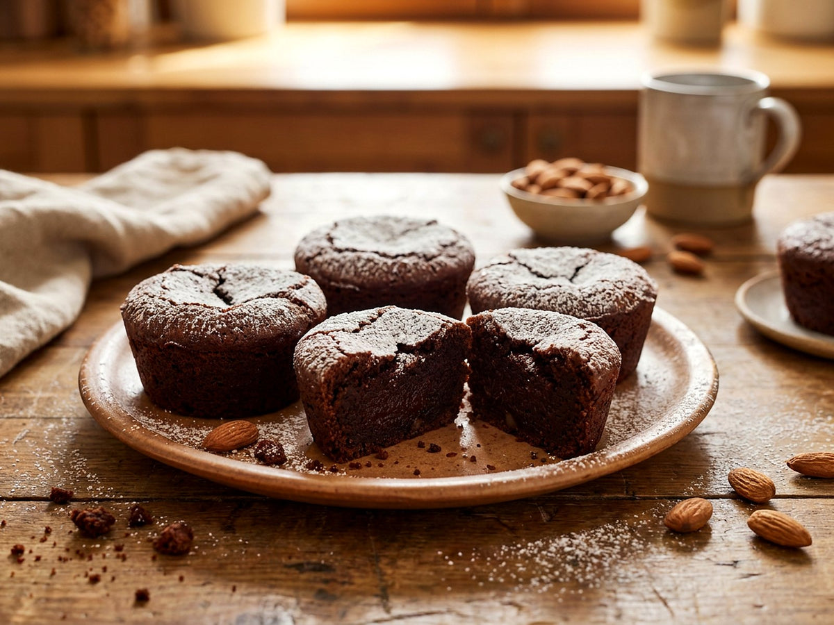 Petits gâteaux caprese au chocolat et aux amandes