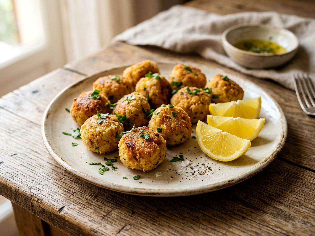 Polpettine de thon et pommes de terre au citron