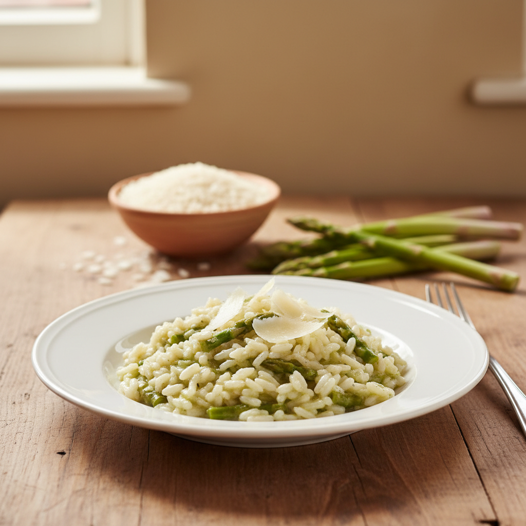 Riz Arborio La Risera - Sous Vide (1 kg) – mise en scène générée par IA à partir de la photo du produit