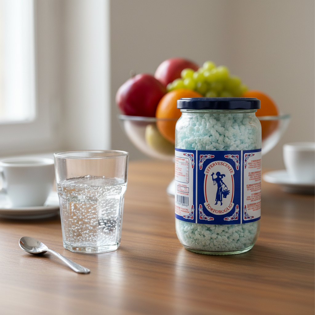 Sel effervescent Tortoroglio – Tradition italienne (250 g) – mise en scène générée par IA à partir de la photo du produit