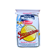 Face avant du paquet de semoule spéciale pizza Gran Mugnaio de Molino Spadoni, 1kg, avec visuel Staccapizza et branding clair.