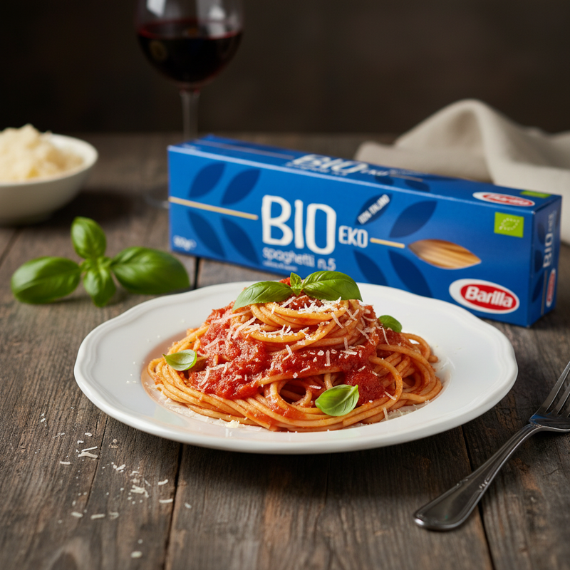 Spaghetti n°5 Bio Barilla ‑ Semoule de blé dur (500 g) - en situation d'usage