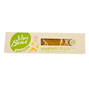 Pâtes spaghetti sans gluten Vivi Bene 400g, packaging avant avec logo vert et image de céréales