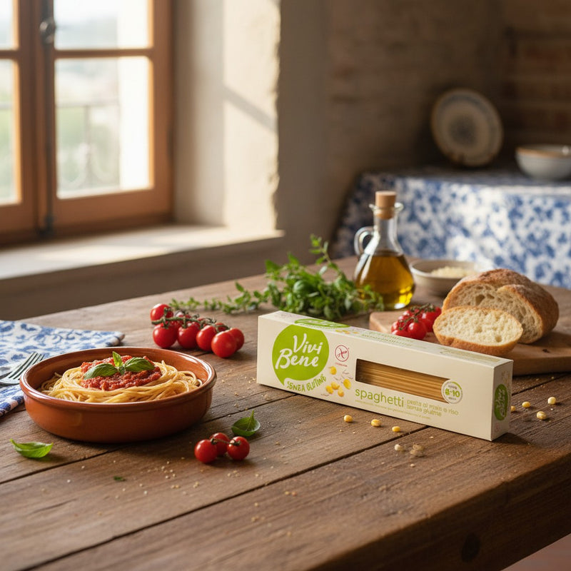 Spaghetti Sans Gluten VIVI BENE - Maïs & Riz (400 g) — cuisine italienne authentique