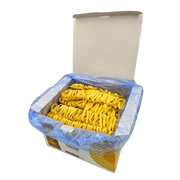Boîte ouverte de tagliatelles classiques aux œufs frais Pasta Montegrappa 2 kg, format catering.