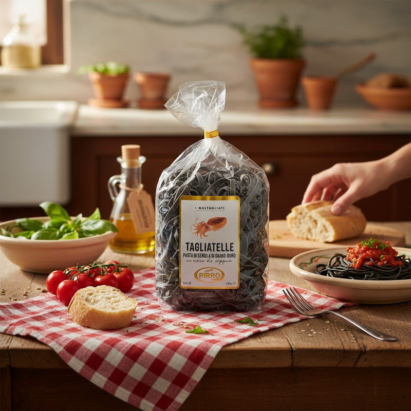 Tagliatelle Encre de Seiche Pirro - Artisanale (250 g) — cuisine italienne authentique