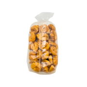 Taralli artisanaux italiens au piment dans sachet transparent, dos de l'emballage 400g