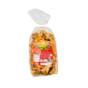 Taralli au peperoncino Cuore di Puglia 400g, vue de face avec étiquette rouge et transparente