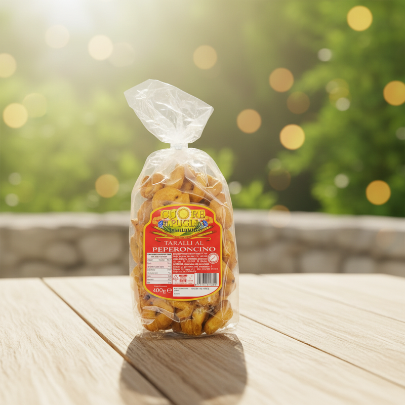 Taralli au Piment Cuore di Puglia – Biscuit salé italien (400 g)