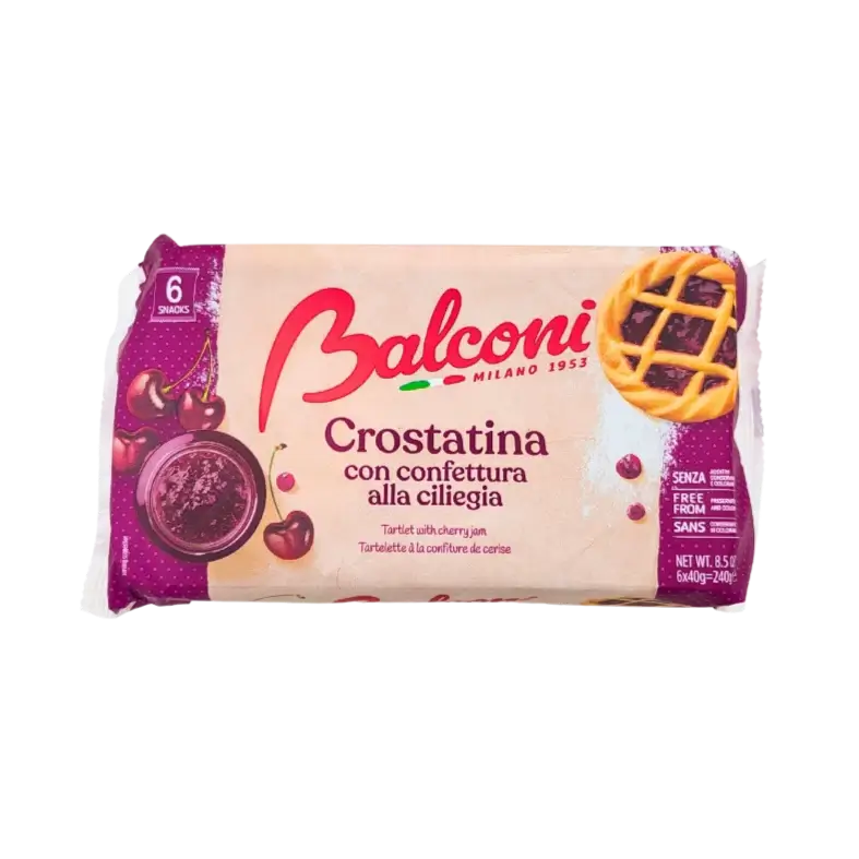 Tartelettes – Crostatina à la confiture de cerise – Balconi – 240 g (face avant)