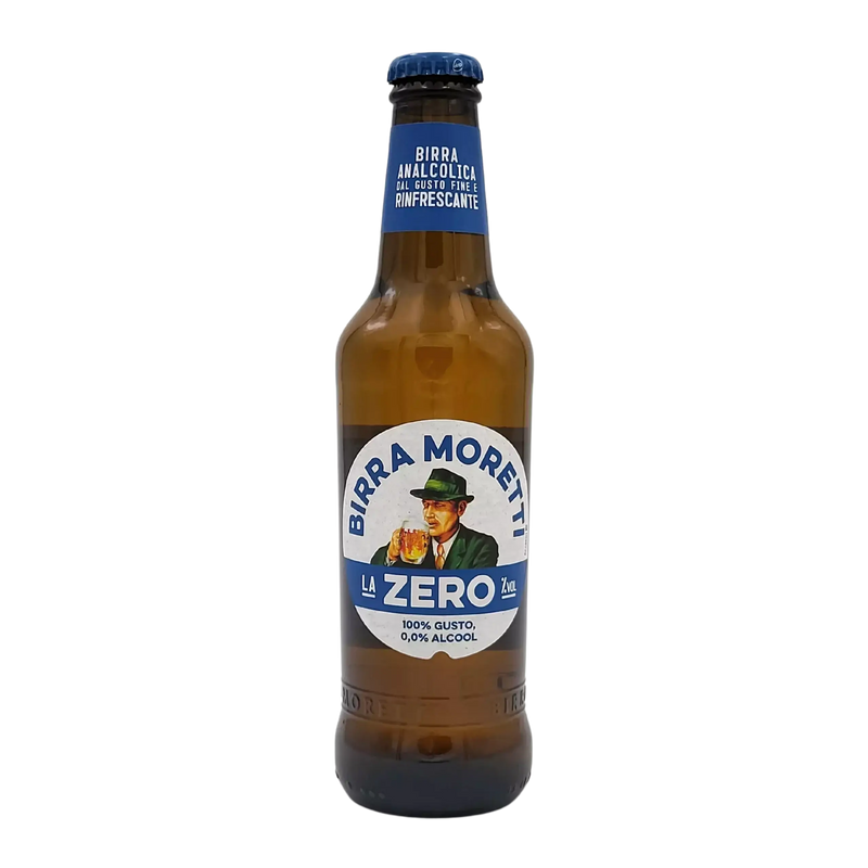 Bouteille de Bière sans Alcool Birra Moretti 33cl, goût italien authentique, 0% alcool.