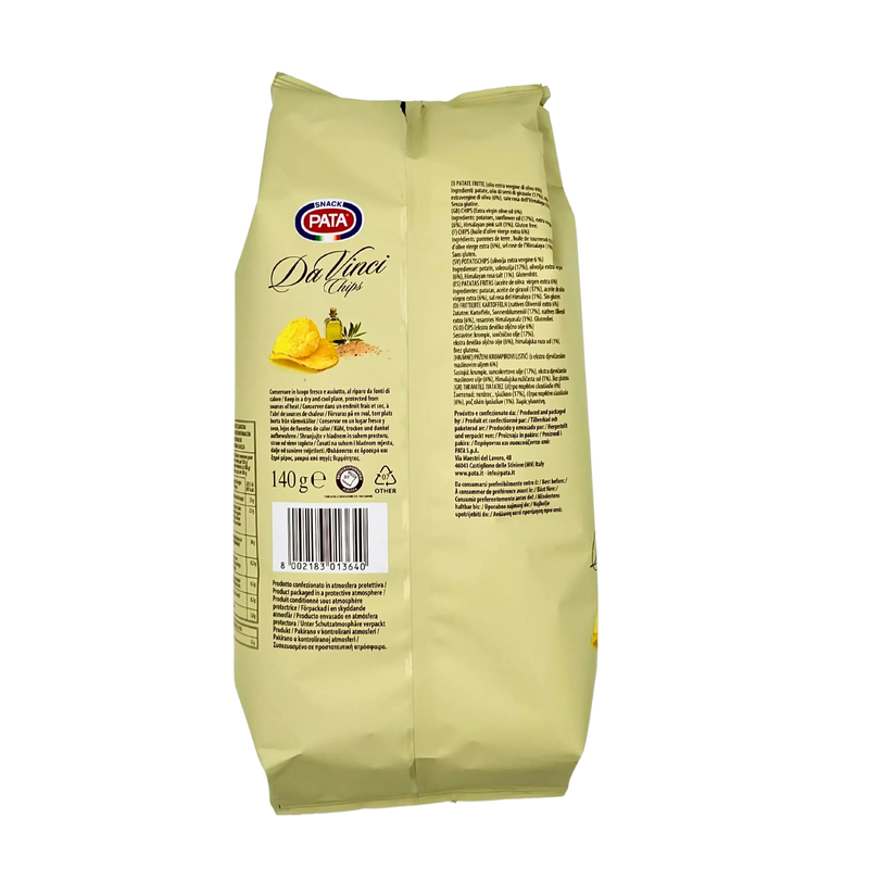 Une image des chips servies à côté d'un verre de Prosecco, créant une ambiance italienne parfaite pour un apéritif entre amis.