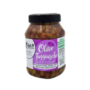 Bocal d'olives Taggiasche Citres, 980g, olives italiennes marinées, sans gluten, parfaites pour les antipasti, les pizzas et le pain.