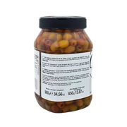 Bocal d'olives Taggiasche Citres – 980g, présentant des olives italiennes marinées de Ligurie.