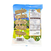 Dos du paquet Caramel au Lait Mangini Toffee Chocolat 150 g, avec informations nutritionnelles et décor panoramique.