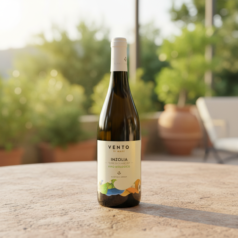 Vin Blanc Sicile Bio Vento di Mare - Inzolia Terre Siciliane (75CL)