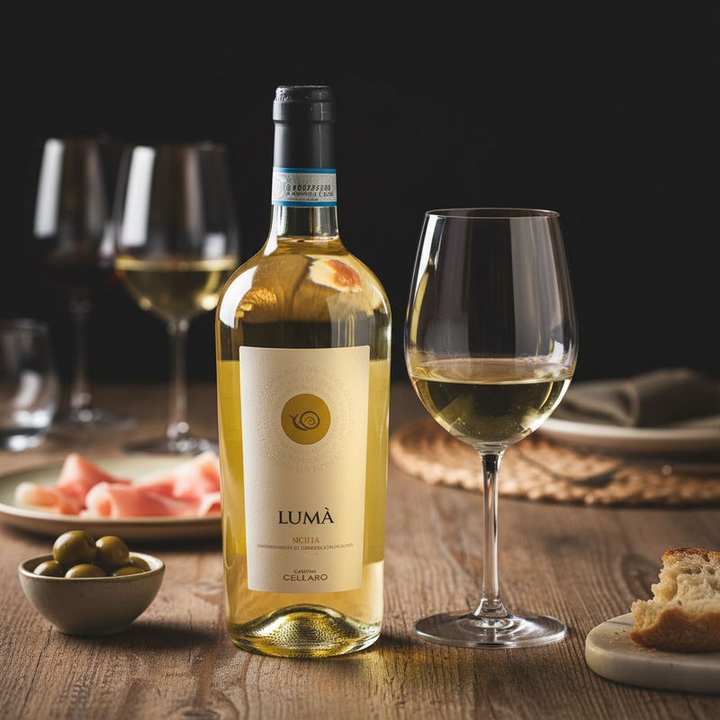 Vin Blanc Sicilien Luma Grillo Cantina Cellaro - (75 cl) - en situation d'usage