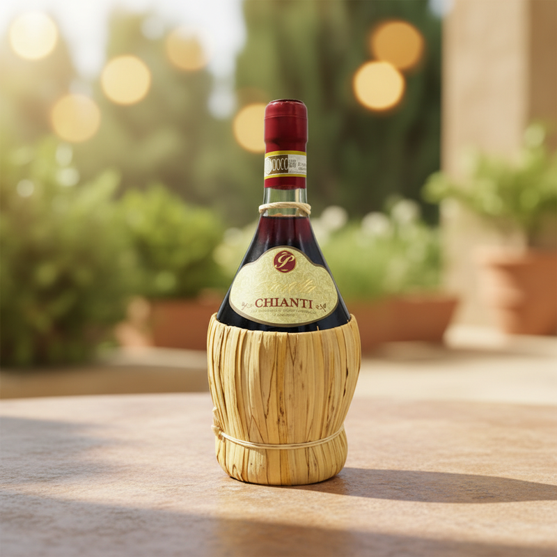 Vin Chianti DOCG Toscane – 75cl Rouge Italien Fiasque Paille