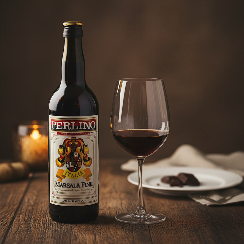 Vin Marsala Perlino - Fine D.O.C. (1 L) - en situation d'usage