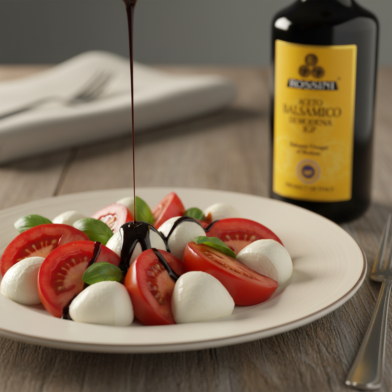 Vinaigre Balsamique Rossini ‑ Aceto Balsamico di Modena IGP (1 L) - en situation d'usage