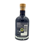 Dos de la bouteille de vinaigre balsamique de Modène IGP Ortalli 250 ml avec informations nutritionnelles et label IGP